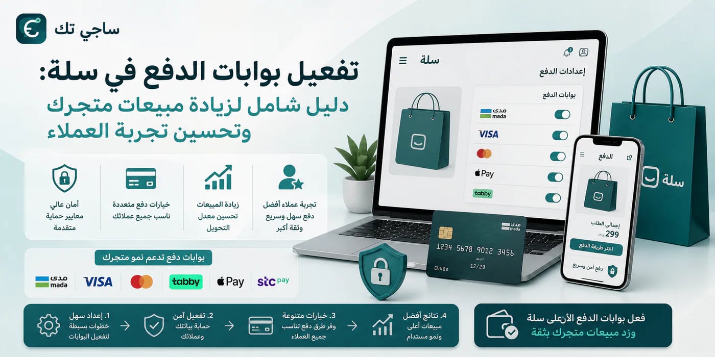 دليل تفعيل بوابات الدفع في سلة: ضاعف مبيعات متجرك وحسّن تجربة عملائك